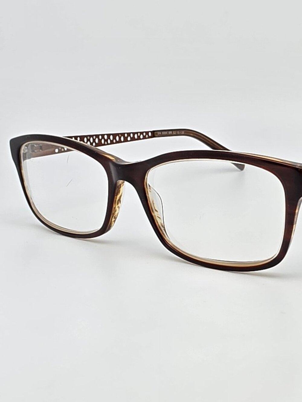 Salsa SA5004 Brown Rhinestone Cat Eye Eyeglasses Frame w/ Flexhinge 52-15-135
